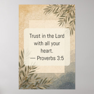 Confía en el Señor Proverbios 3:5 Impresión de Ram