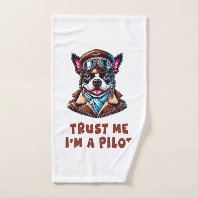 Confía en mí, soy piloto (Toalla de mano)