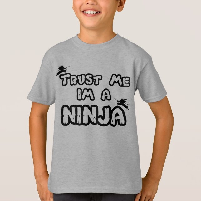 confía en mí una camisa de sudor ninja (Anverso)