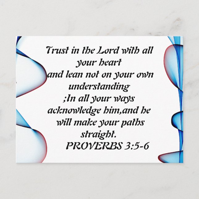 Confianza en el señor Abstract postal colorida (Anverso)