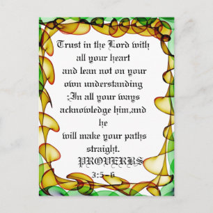 Confianza en el señor Abstract postal colorida