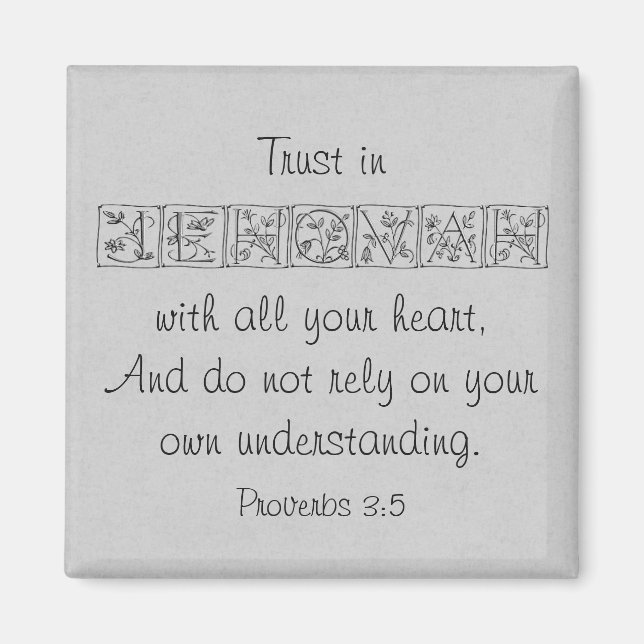 Confianza en Jehová... imán de las escrituras~plat (Frente)