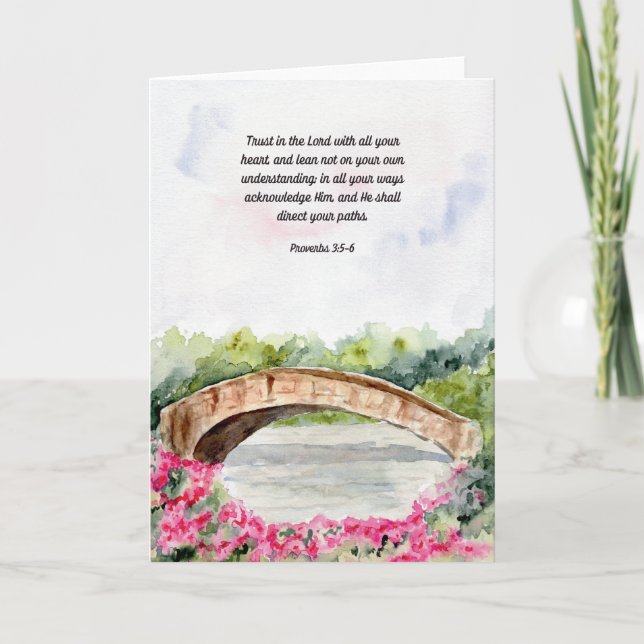 Confianza en la tarjeta de versos de la Biblia de  (Anverso)