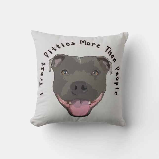 Confianza Pitties - almohada de Pitbull (Anverso)