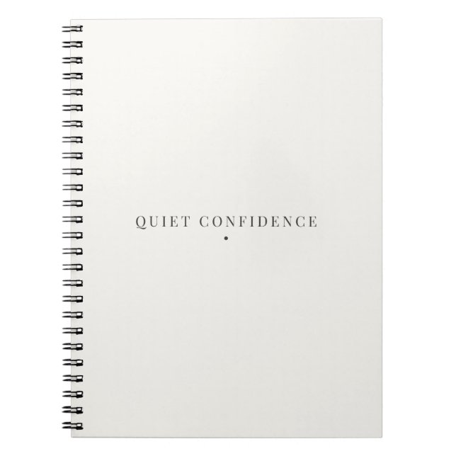 Confianza Silenciosa Cuaderno Minimalista Tranquil (Frente)