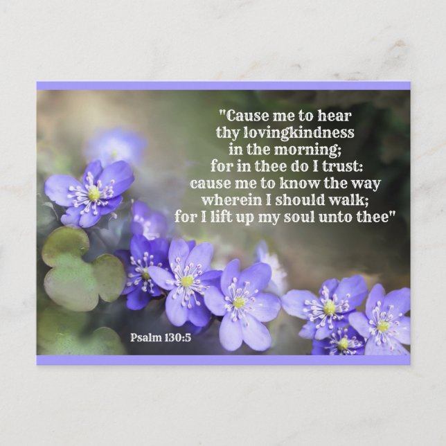 Confianza y confianza en la postal de Dios (Anverso)