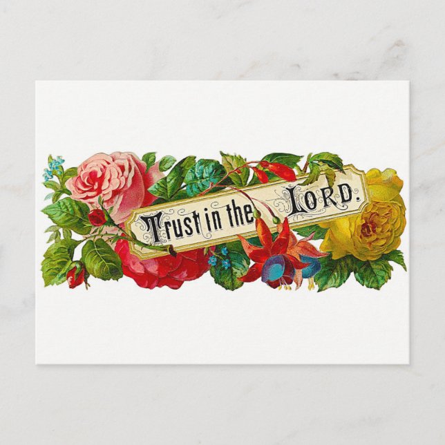 Confiar en las postales cristianas del Señor (Anverso)