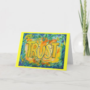 Confiar en tarjetas de felicitación de arte Inspir