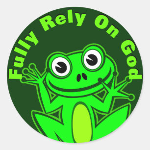 Confiar plenamente en el Pegatina de Dios Froggy