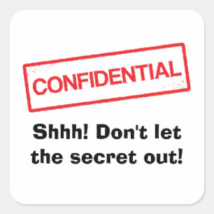 Confidencial Shhh No dejen salir a los pegatinas s
