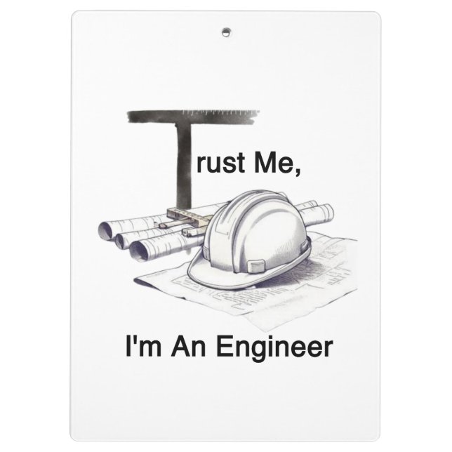 Confíe en Mí Soy Un Ingeniero Portapapeles (Reverso)