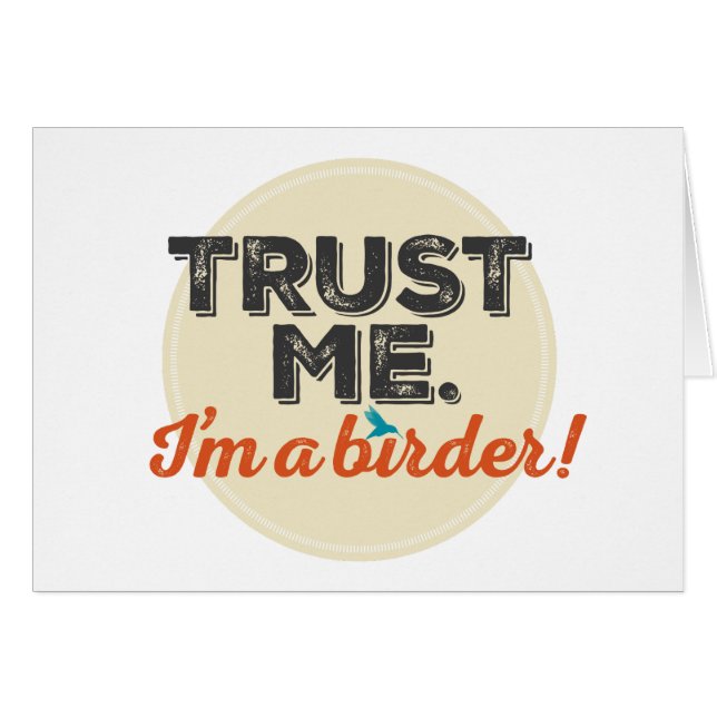 Confíeme en. ¡Soy un Birder! Emblema (Anverso (Horizontal))