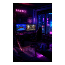 Configuración de juego Cyberpunk Arte estético de