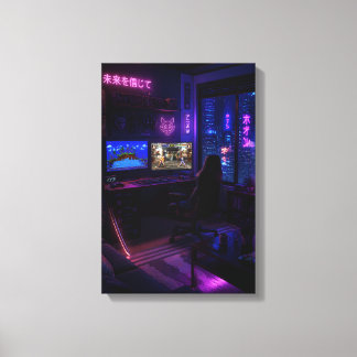 Configuración de juego Cyberpunk Arte estético de