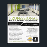 Configuración de Office, publicidad de servicio de<br><div class="desc">Office Setting,  Cleaning Service Advertising Flyer by The Business Card Store.</div>