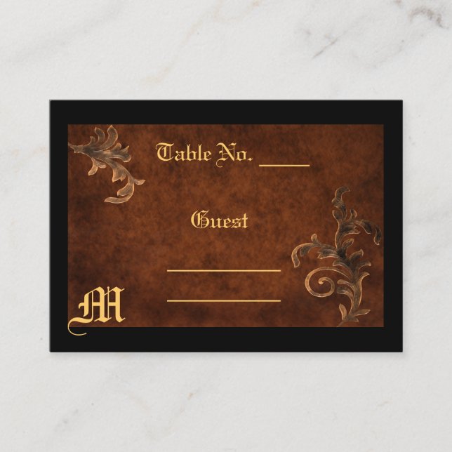Configuración de Tarjeta de asiento de la tabla de (Anverso)