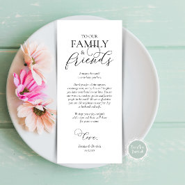 Configuración del lugar de la cena Gracias Tarjeta