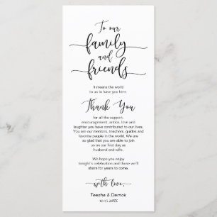 Configuración del lugar del boda Gracias, tarjeta 