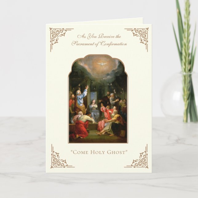 Confirmación católica Tarjeta de la Virgen Santa F (Anverso)
