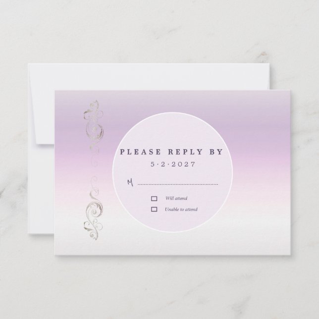 Confirmación de asistencia de lavanda fresca (Anverso)