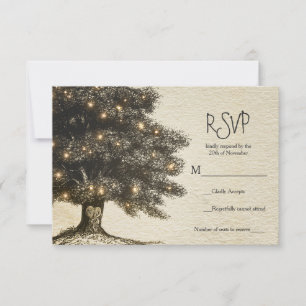 Confirmación de asistencia para boda con árbol rús