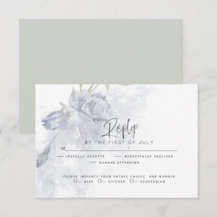 Confirmación de asistencia para bodas Rosa azul