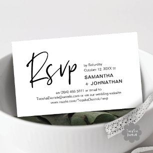 Confirmación de Boda Invitación de Cena Minimalist