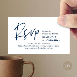 Confirmación de Boda Invitación de Cena Minimalist