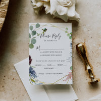 Confirmación de elección de menú de boda geométric