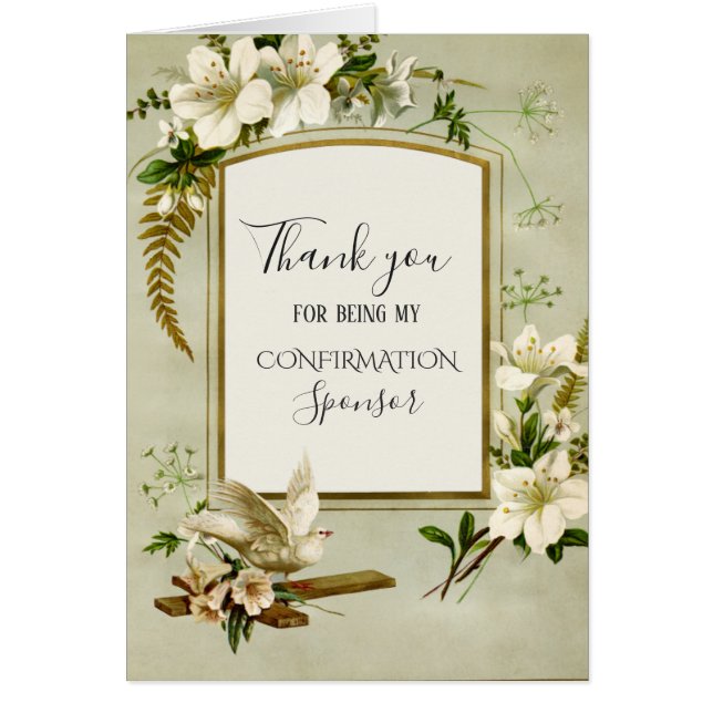 Confirmación Espíritu Santo domina la cruz religio (Frente)