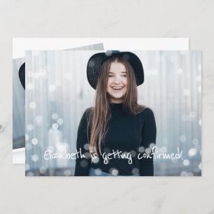 Confirmación Invitación Personalizado Foto Luces d