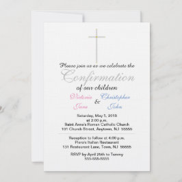 Confirmación Invitaciones a Gemelos Azules Rosados