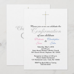 Confirmación Invitaciones a Gemelos Azules Rosados