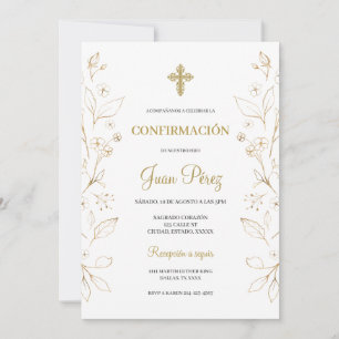 Confirmación minimalista Invitación española