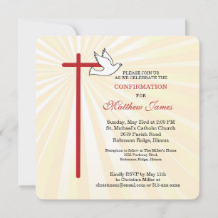 Confirmación para Boy Cross Dove Golden Rays