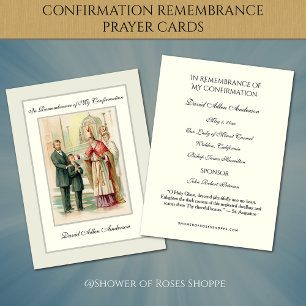 Confirmando el Sacramento religioso - Tarjeta sagr