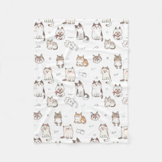 Confort perfecto: una manta llena de gatos