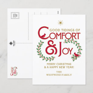 Confort y Alegría Feliz Navidad Acebo