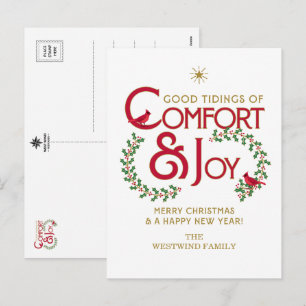 Confort y Alegría Feliz Navidad Acebo