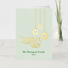 "Confort y alegría" Relieve metalizado plegado ver