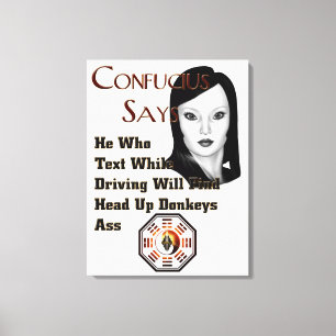Confucio dice impresión de lienzo