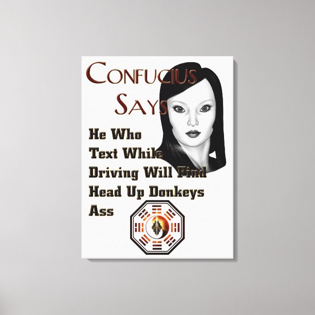 Confucio dice impresión de lienzo (Anverso)