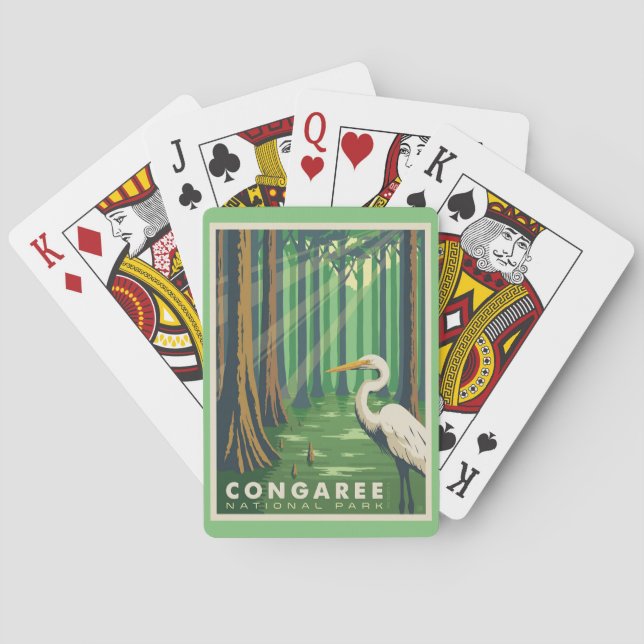 Congaree National Park SC Naipes (Reverso)