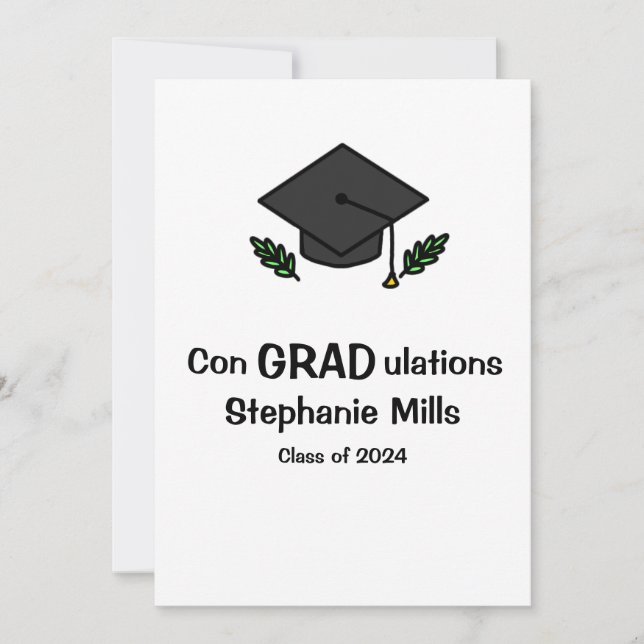 ConGRADulations Tarjeta para estudiantes de posgra (Anverso)