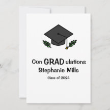 ConGRADulations Tarjeta para estudiantes de posgra