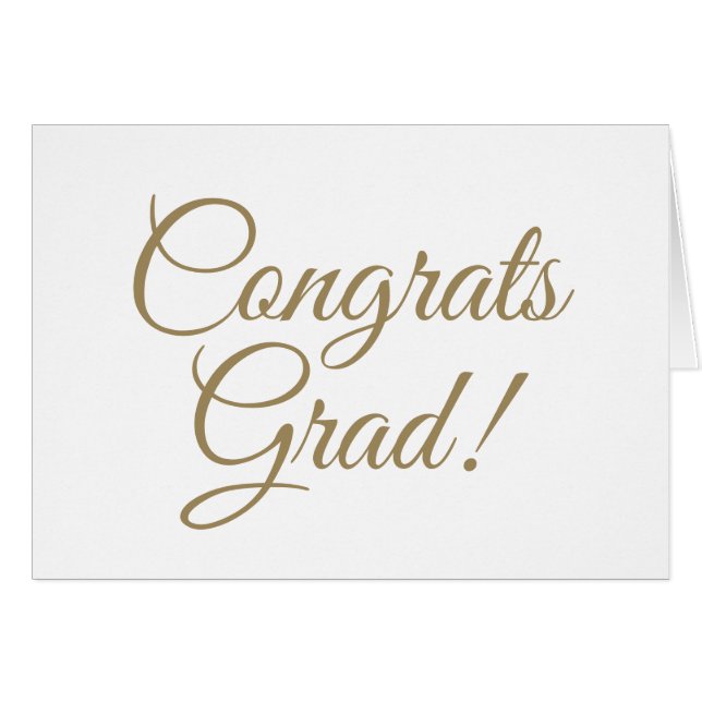 Congrats Grad personalizado oro guión clase año ta (Anverso (Horizontal))