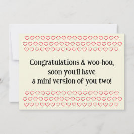 Congratulations On Pregnancy, w. Sample Text, Card