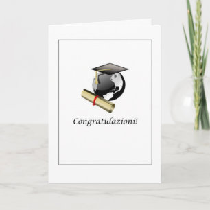 ¡Congratulazioni! - Tarjeta de la graduación en