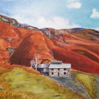 Coniston Distrito de los Lagos Tarjeta en Blanco