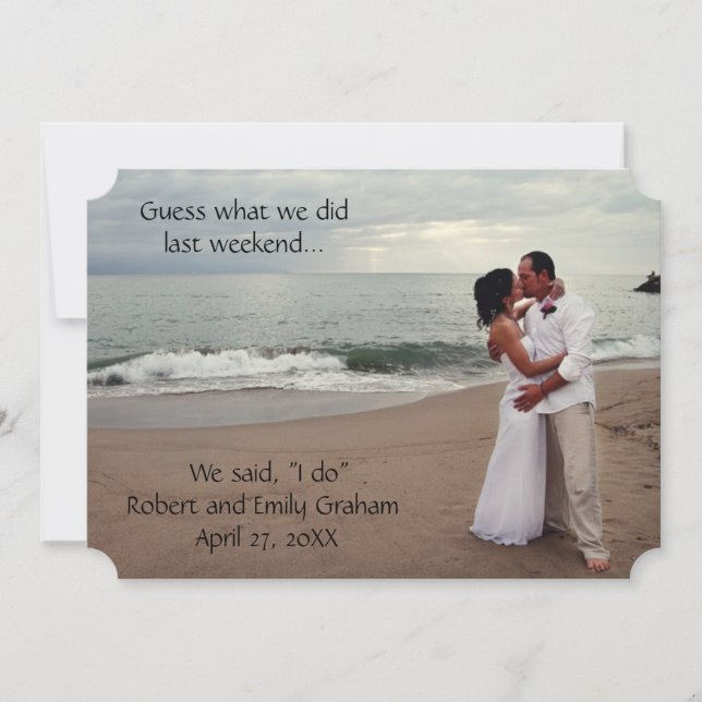 Conjetura qué hicimos la invitación de la boda de (Anverso)